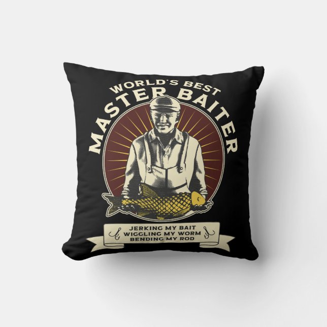 Coussin maître baiter drôle pêche (Recto)