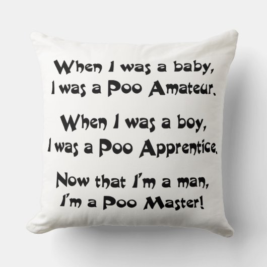 Coussin Maître de caca (Recto)