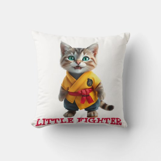 Coussin 🥋 Maître Karaté Chaton - Joli Combattant (Recto)