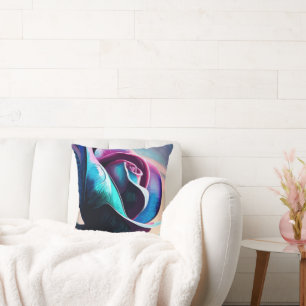 Coussin Majesté de minuit : La beauté noire des Roses noir