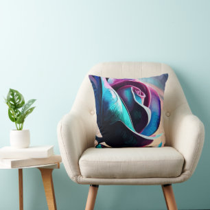 Coussin Majesté de minuit : La beauté noire des Roses noir