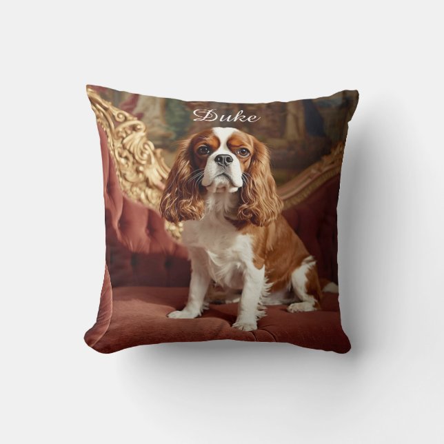 Coussin Majestic Cavalier King Charles Personnalisé (Recto)