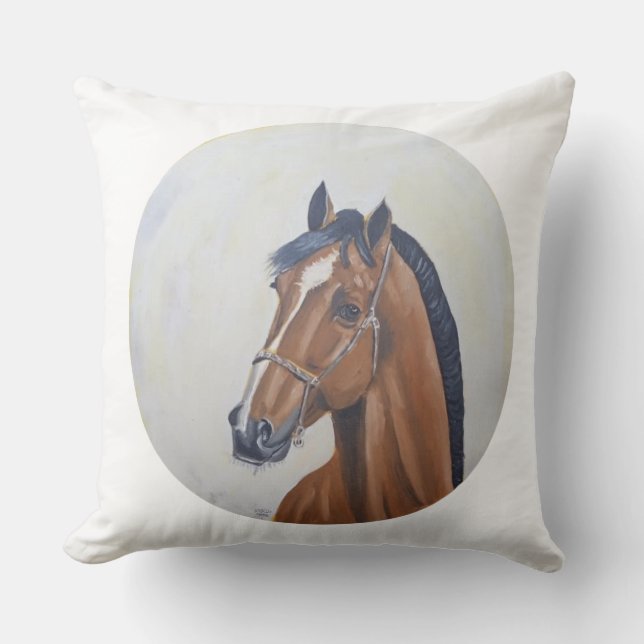 Coussin Majestic Horse Portrait T-Shirt (Recto)
