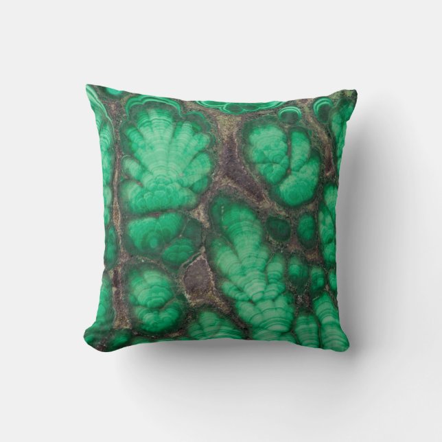 Coussin Malachite à motif vert (Recto)