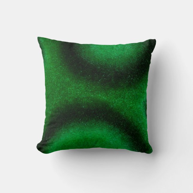 Coussin Malachite circulaire verte (Recto)