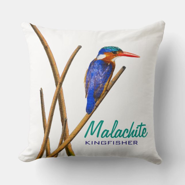 Coussin Malachite Kingfisher Jeu d'oreiller (Recto)