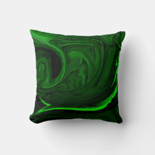 Coussin malachite vert texture