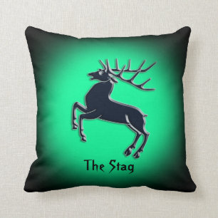 Coussin Mâle Rutting noir sur l'effet vert de projecteur