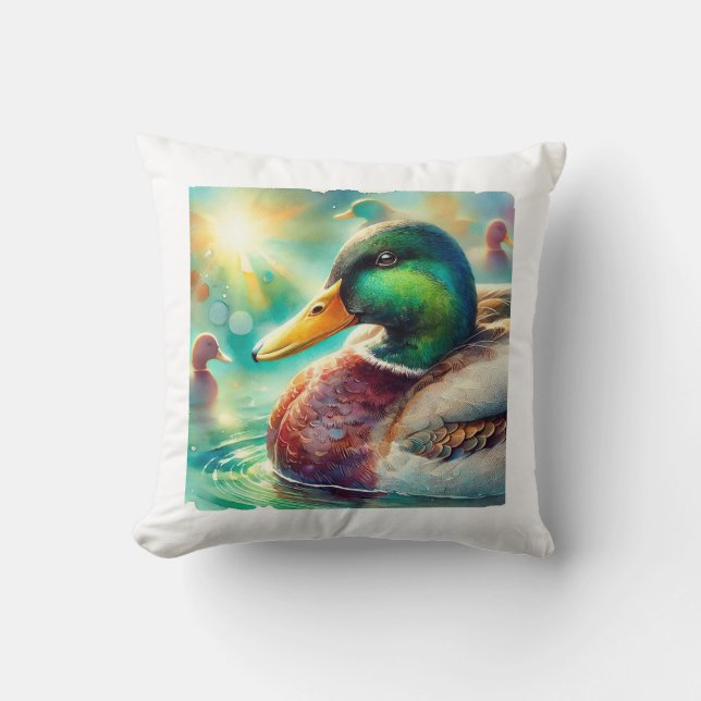 Coussin Mallard Duck in Radiant Waters 230824AREF113 - Wat (Recto)
