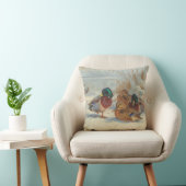 Coussin Mallard et turquoise dans la neige, Oiseaux (Chaise)