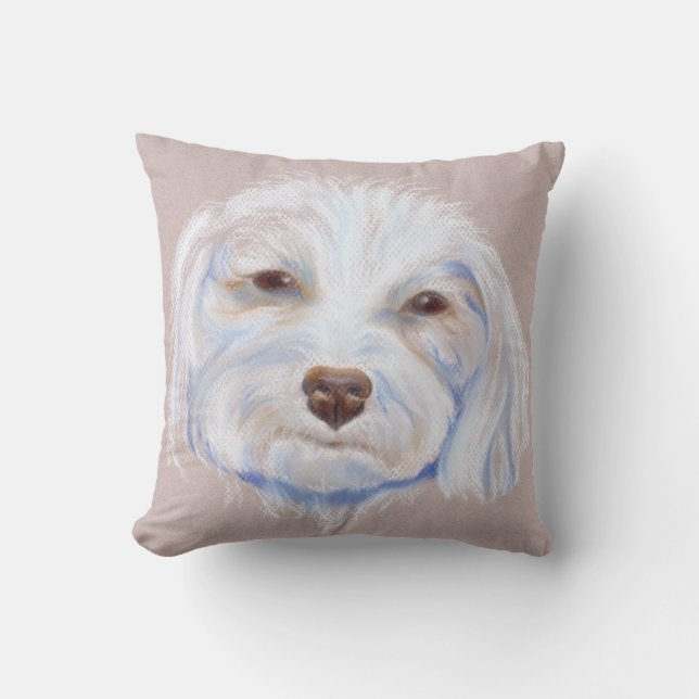 Coussin Maltipoo avec une attitude (Recto)
