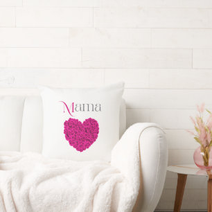 Coussin Mama Floral Belle Fête des Mères, Cadeau d'anniver