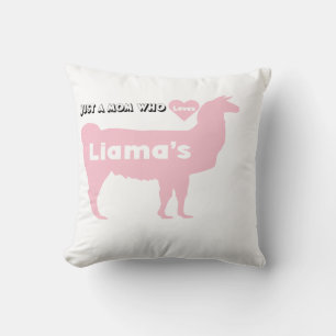 Coussin Mama Llama rose maman aime liama