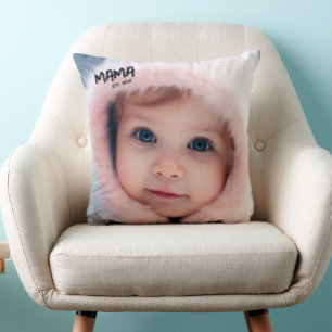 Coussin Mama Photo Personnalisée Maman Établie Mère