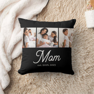 Coussin Maman a établi le script noir 3 Photo