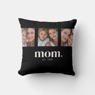 Coussin Maman a établi un minimalisme moderne noir 3 Photo