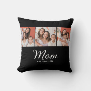 Coussin Maman a établi un script noir 3 Photo