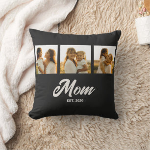 Coussin Maman a établi un script noir 3 Photo