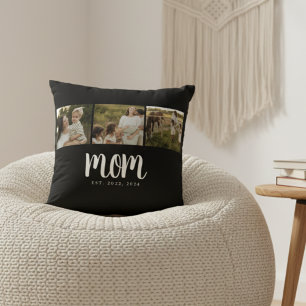 Coussin Maman a établi un script noir 3 Photo