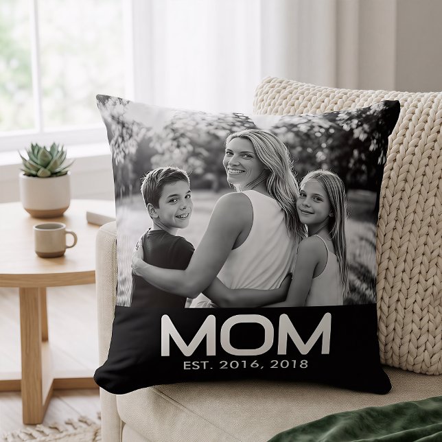 Coussin Maman a établi une photo audacieuse moderne  (Créateur téléchargé)