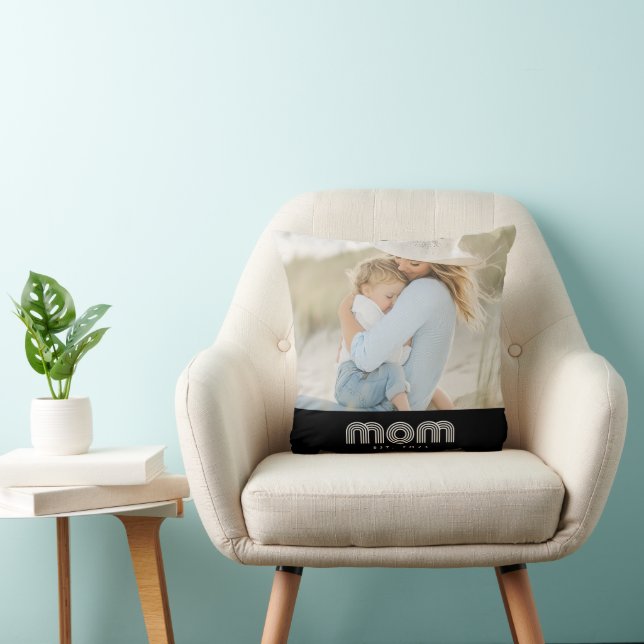 Coussin Maman a établi une photo de script moderne (Chaise)