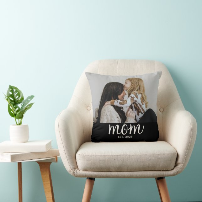 Coussin Maman a établi une photo de script moderne (Chaise)