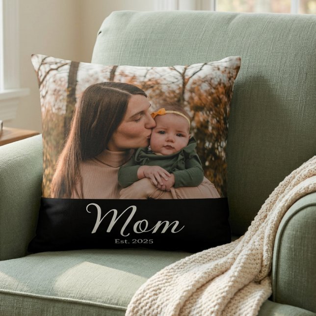 Coussin Maman a établi une photo de script moderne (Créateur téléchargé)