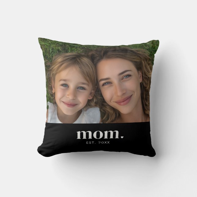 Coussin Maman a établi une photo minimale moderne (Recto)