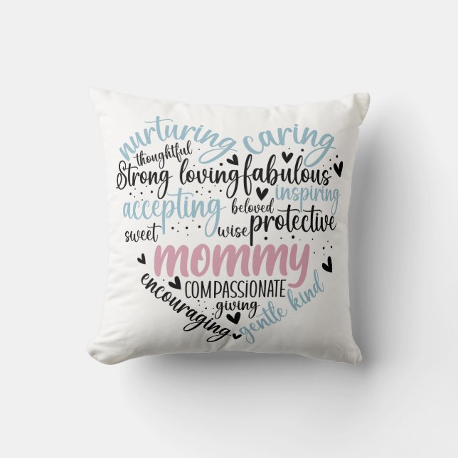 Coussin Maman Amour Soin donnant doux (Recto)