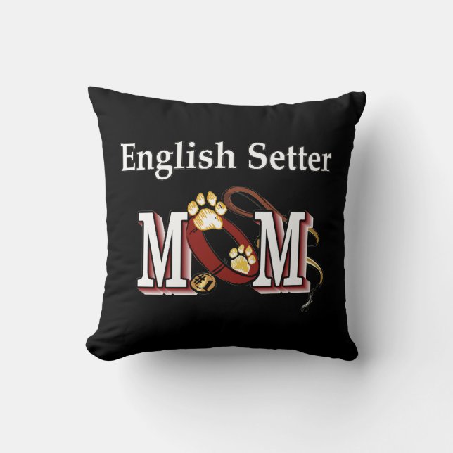 Coussin Maman anglaise Setter (Recto)