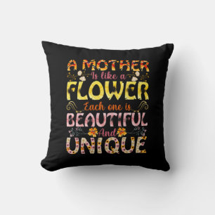 Coussin Maman Art Une Mère Est Comme Une Fleur