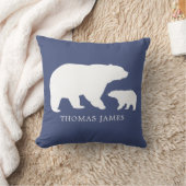 Coussin Maman Bébé Ours Bleu (Couverture)