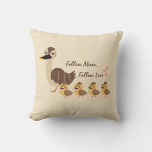 Coussin Maman Canard Mignon