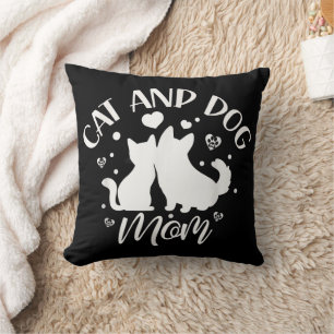 Coussin Maman Chats Et Chien Fille Amoureuse Des Chiens Ch