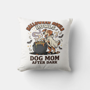 Coussin Maman Chien Halloween Après la Tombée de la Nuit