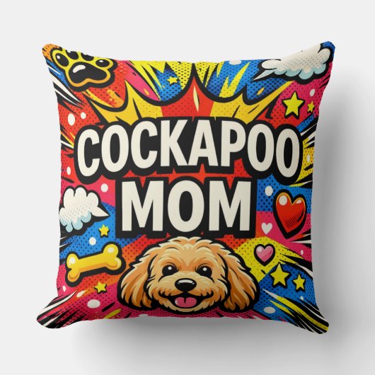 Coussin Maman Cockapoo Cadeau Chien Mignon Oreille (Recto)