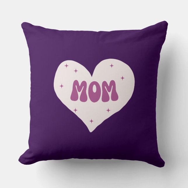 Coussin Maman Coeur cadeau (Recto)