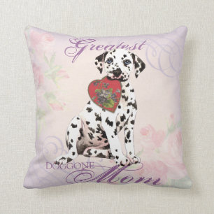 Coussin Maman dalmatienne de coeur