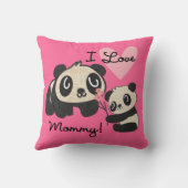 Coussin Maman d'amour des pandas I (Verso)