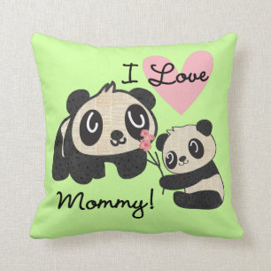 Coussin Maman d'amour des pandas I