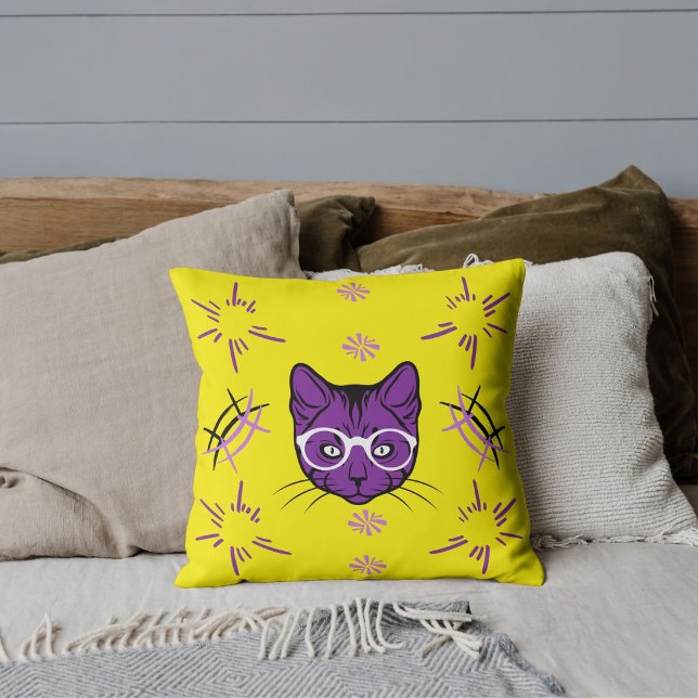 Coussin Maman de chat amoureuse des animaux moderne mignon (Créateur téléchargé)
