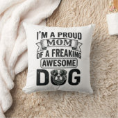 Coussin Maman de chien fière dessin vectoriel de gravure v (Couverture)
