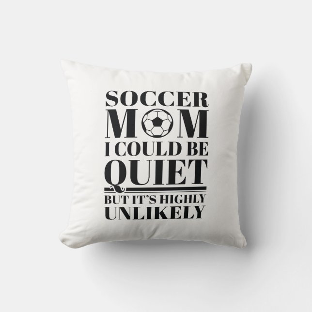 Coussin Maman de football calme (Recto)
