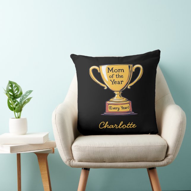 Coussin Maman de l'année chaque année | Meilleure fête des (Chaise)