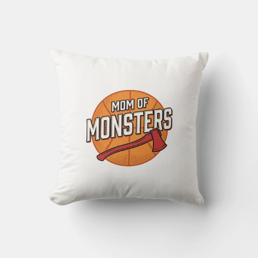 Coussin Maman de monstres Conception de maman de basket-ba (Recto)