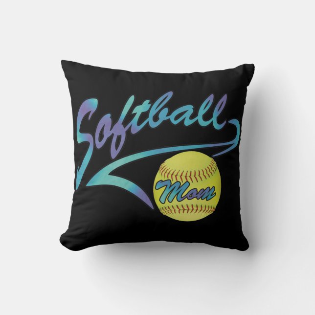 Coussin Maman de softball à frappe rapide queue athlétique (Recto)