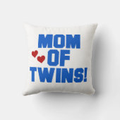 Coussin Maman de Twins Blue Text Cadfts (Verso)