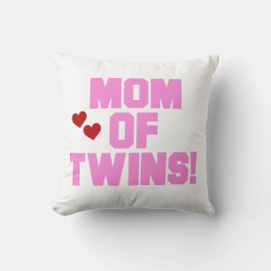 Coussin Maman de Twins Pink Texte Cadeaux