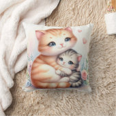 Coussin Maman et bébé chat (Couverture)