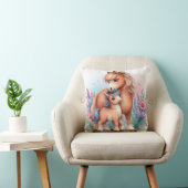 Coussin Maman et bébé cheval (Chaise)